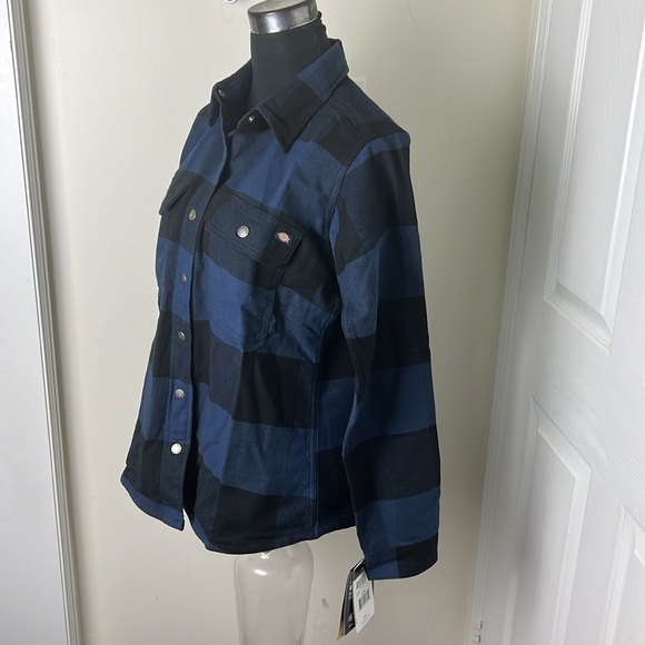 Dickies Flannel Plaid Lagenlook Utility Shirt Size Medium - Picture 8 of 9